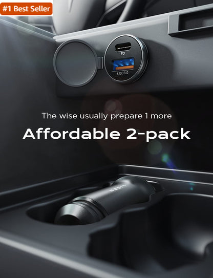 LISEN 54W Car Phone Charger USB C, Cigarette Lighter Adapter, Car Accessories Fo
