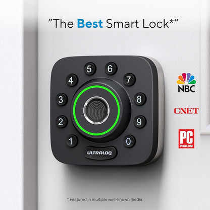 Smart Lock U-Bolt Pro, 7-In-1 Fingerprint Keyless Entry Door Lock with App Control, Anti-Peep Keypad, Auto Lock, Smart Deadbolt Front Door, IP65 Waterproof, Easy Installation, 1 Year Battery