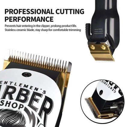 Hair Clippers & Trimmer T-Blade Cordless Hair Haircut Kist Sets, Hair Haircut with Ceramic Blade Rechargeable 2000Mah/1200Mah