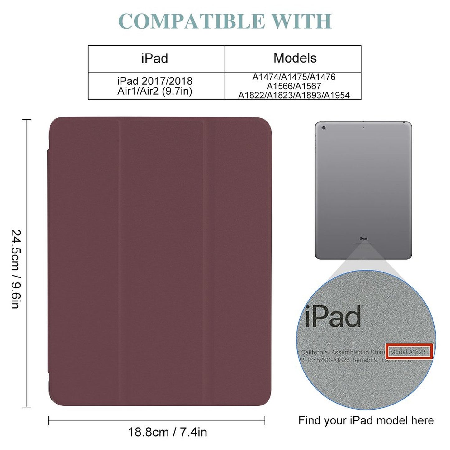 Tablet Case with Pencil Holder – Mulled Wine