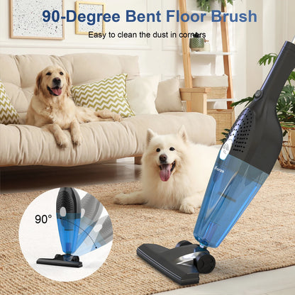 Corded Stick Vacuum Cleaners, 25Kpa Lightweight Handheld Multi-Surface 3-In-1 Small Vacuum Cleaners, 1000W Motor Household Vacuum for Home Hardwood Floor Carpet Car Pet Hair, Black, BR602