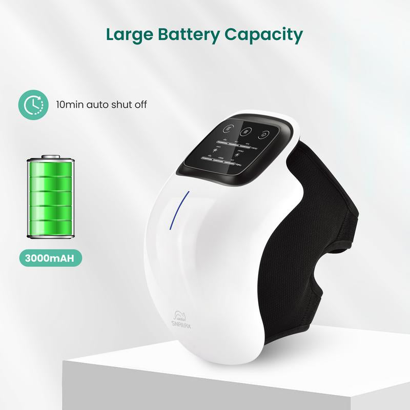 Snailax Cordless Knee Massager with Heat, 3 Vibration Modes & 3 Heating Levels, LED Touch Screen, Ergonomic Design, Gifts for Men & Women