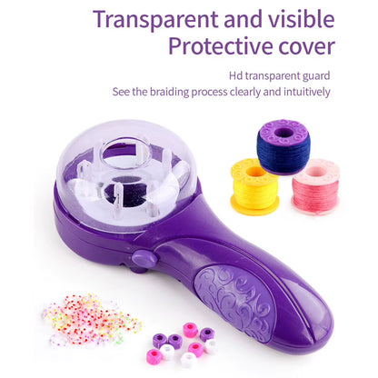 Hair Braider Machine Automatic Hair Braider with Hair Hook Rubber Band Twister Hairstyle Tools Kit for Teen Girls