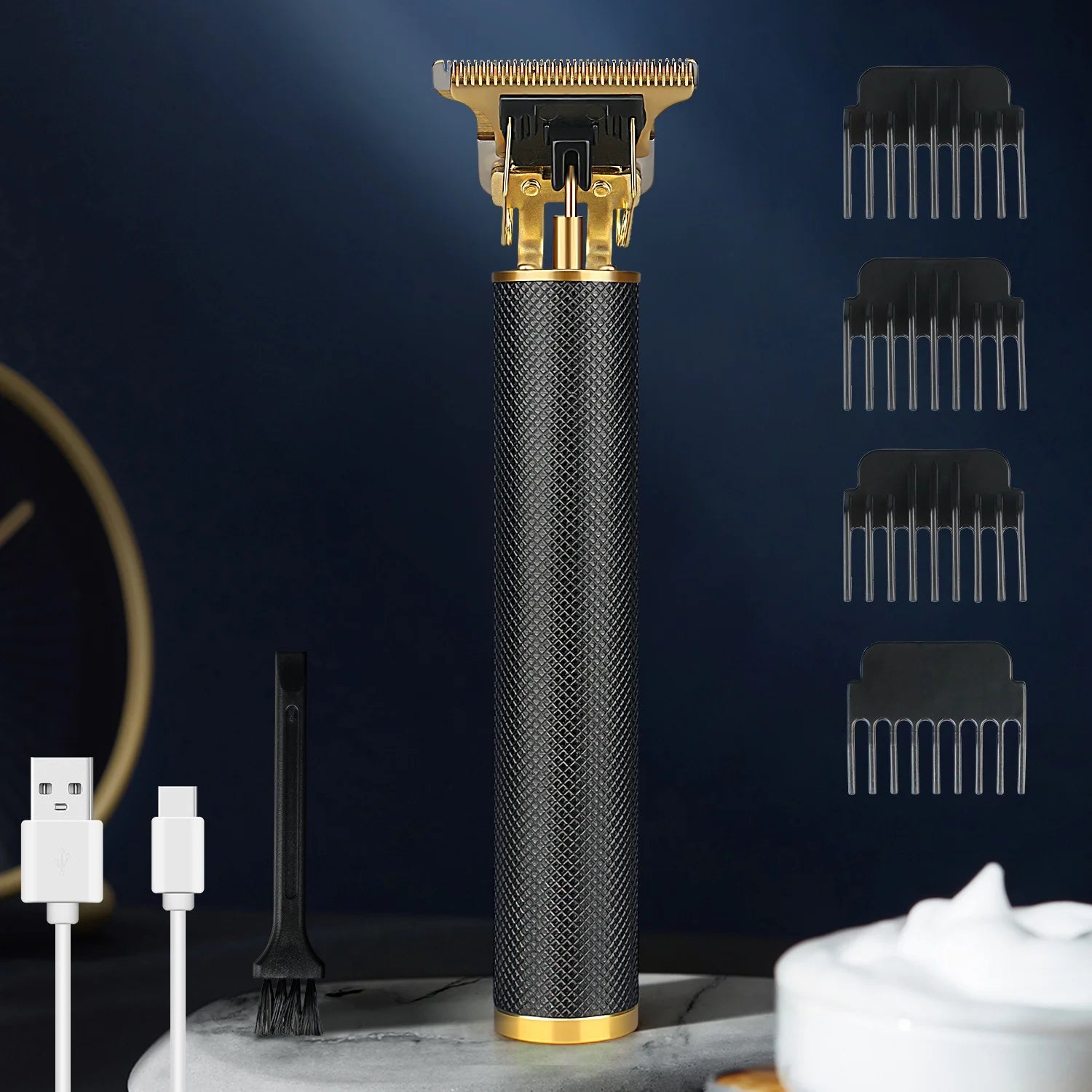 Hair Clippers for Men Cordless Trimmer Haircut Machine Kit, Black