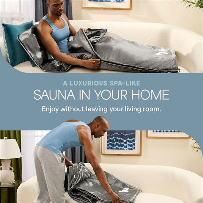 Bioremedy Far-Infrared Sauna Blanket, Portable Heat Wrap for Relaxation - Gray