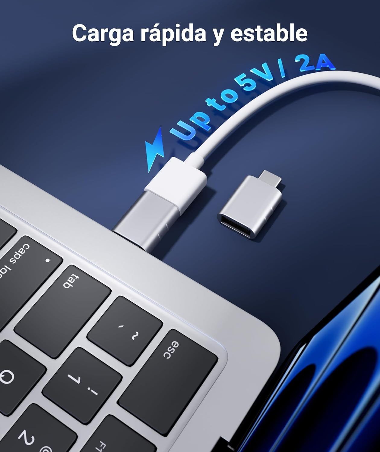 USB C to USB Adapter(2 Pack), USB-C Male to USB 3.0 Female Adapter Compatible with Iphone 16 Pro Max Macbook Pro Air 2023 Ipad Mini Pro Surface Pro and Other Type C or Thunderbolt 4/3 Devices