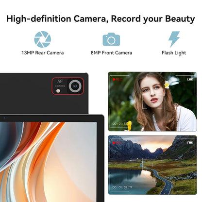 Android 15 Tablet,10 Inch Android Tablet,128Gb+8Gb+1Tb Expand,5G Wifi,Octa-Core,Unisoc T606 Cpu,7000Mah,Bluetooth 5.0,GPS,13MP+8MP Dual Camera,Face Unclock,Hd Display,Touchscreen,Tablet with Keyboard