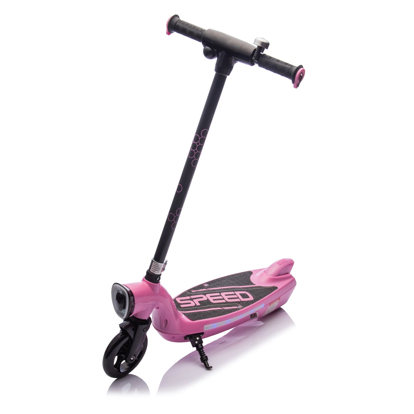 Kids Electric Scooter - 5.59-6.84 MPH, LED Lights, Rear Brake, Kickstand, Ages 6+