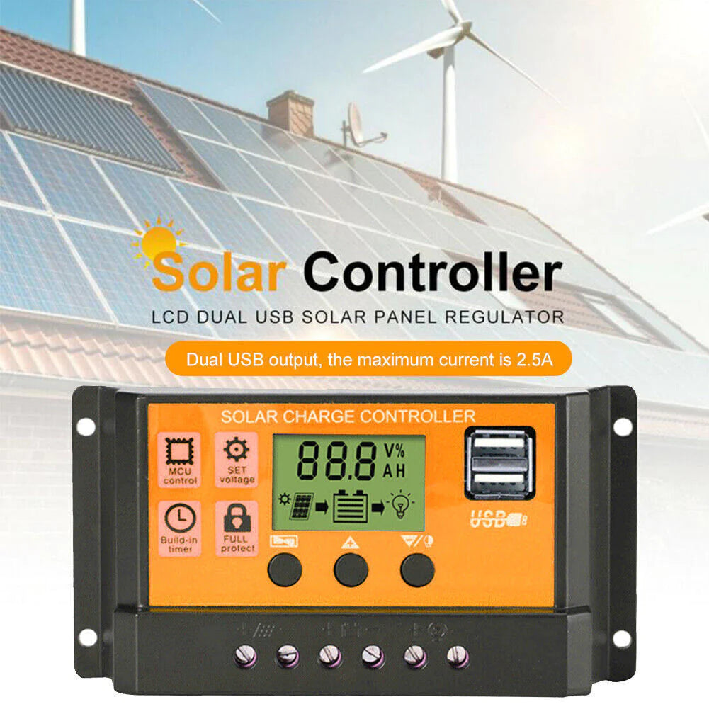 MPPT Solar Charge Controller: 30-100A 12V/24V - Auto Tracking