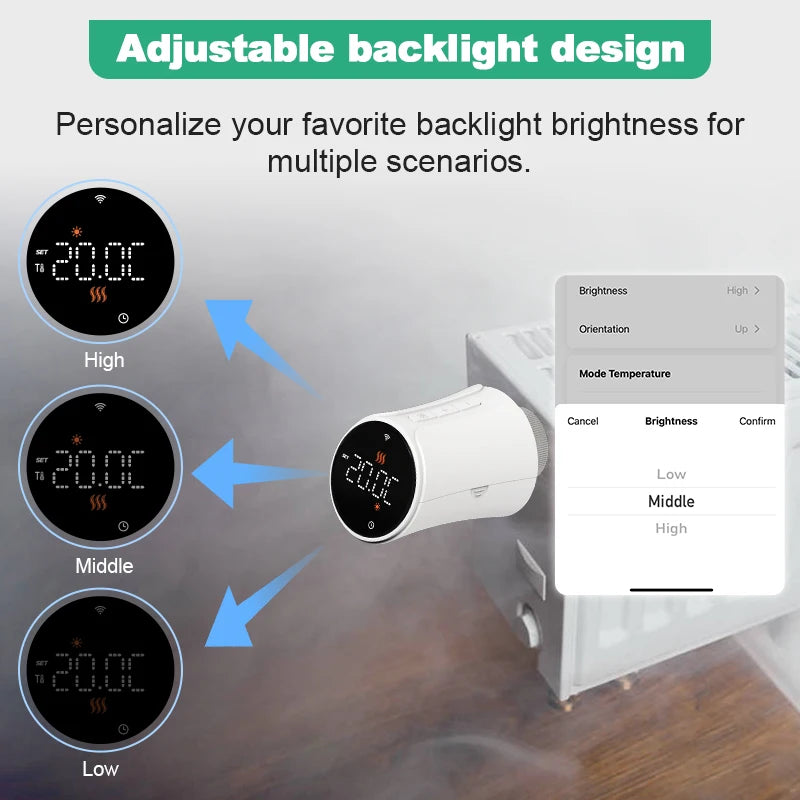 Tuya Smart Thermostat Radiator Actuator TRV Wifi Thermostatic Valve Heating Smart Valvetemperature Controller Alexa Google Home