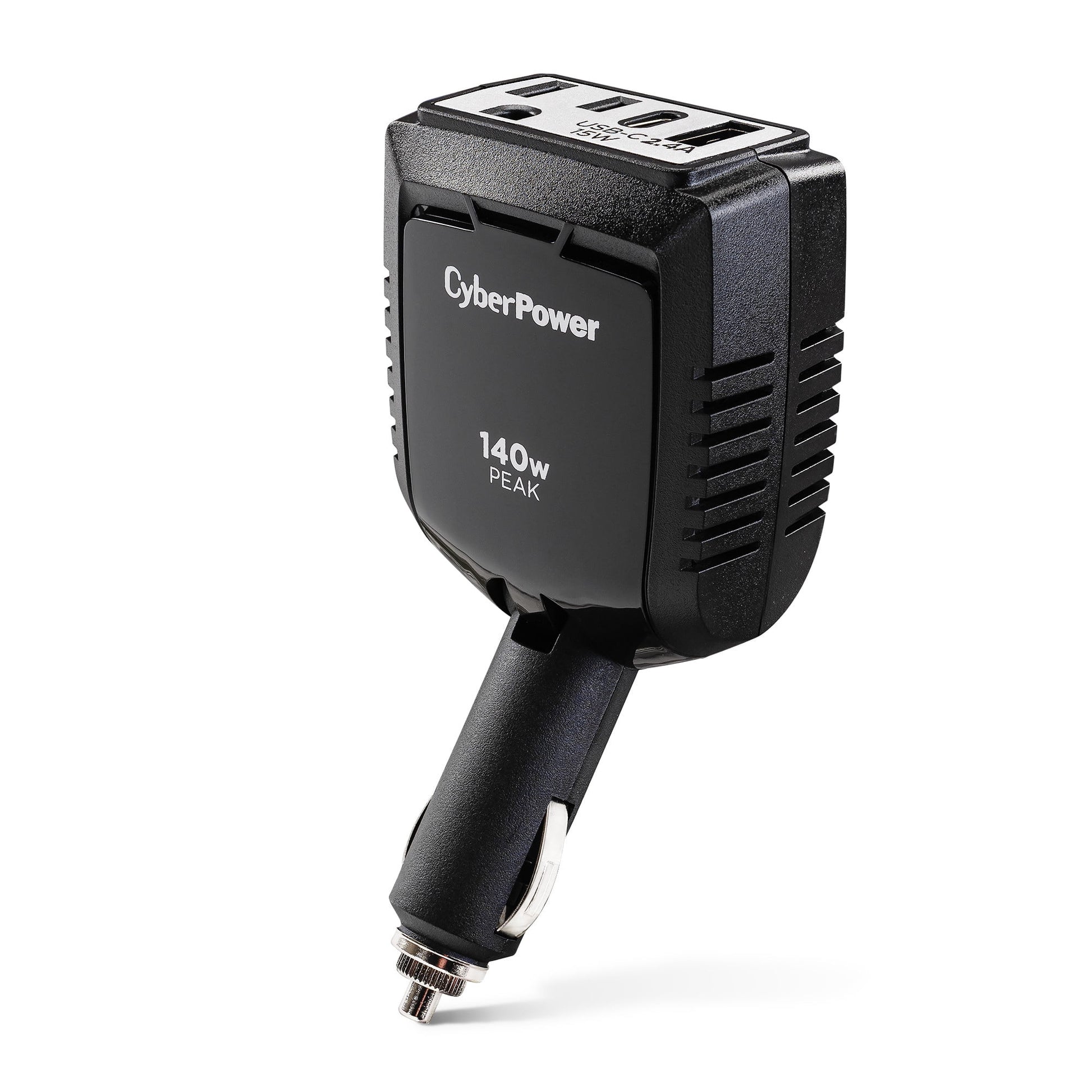 M140BUC 140W Power Inverter - 1 AC Outlet, USB-C & USB-A Ports, Black