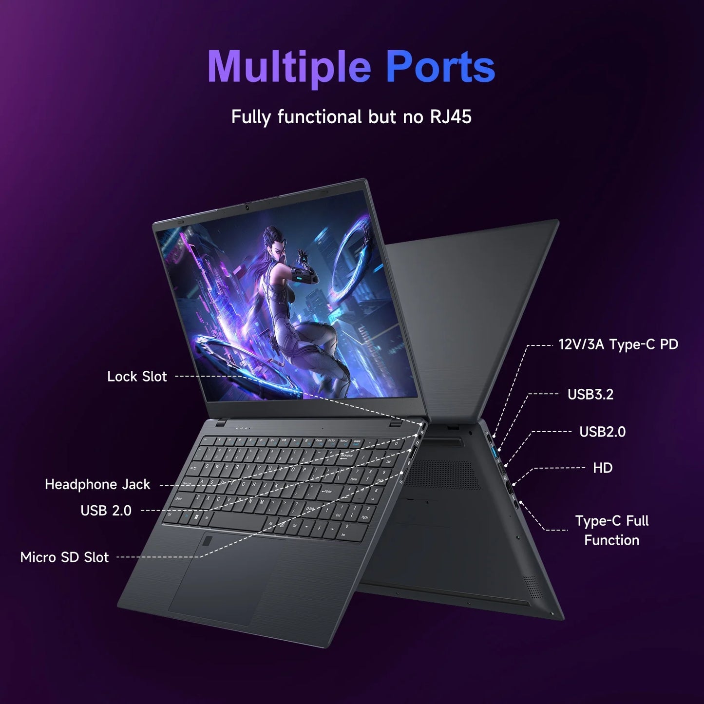 15.6" Windows 11 Laptop,12Gb DDR5 512GB SSD, Intel N95 with 4 Cores up to 3.4Ghz, with Office 2024, 1080 FHD IPS Display Wifi5 BT5.0 Fingerprint for Student, Home Office, Business, Black