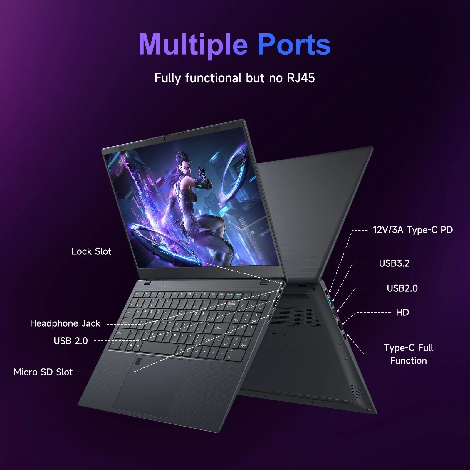 15.6" Windows 11 Laptop,12Gb DDR5 512GB SSD, Intel N95 with 4 Cores up to 3.4Ghz, with Office 2024, 1080 FHD IPS Display Wifi5 BT5.0 Fingerprint for Student, Home Office, Business, Black