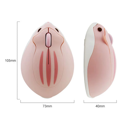 Cute Cartoon Wireless Mouse USB Optical Computer Mini Mouse 1600DPI Hamster Design Small Hand Mice for Laptop Computer