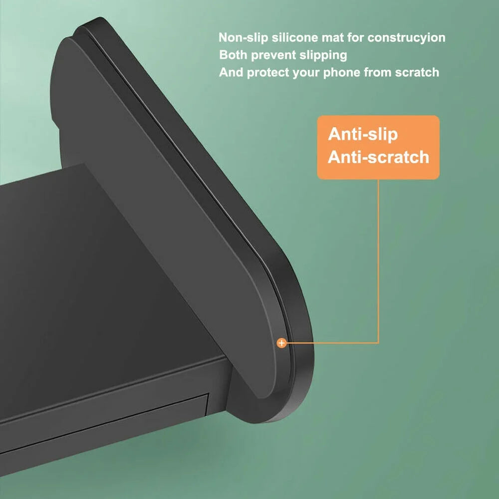 360° Adjustable Desktop Cell Phone Stand , Stabilize Stand Holder for Mobile Phone (All Size) , Black