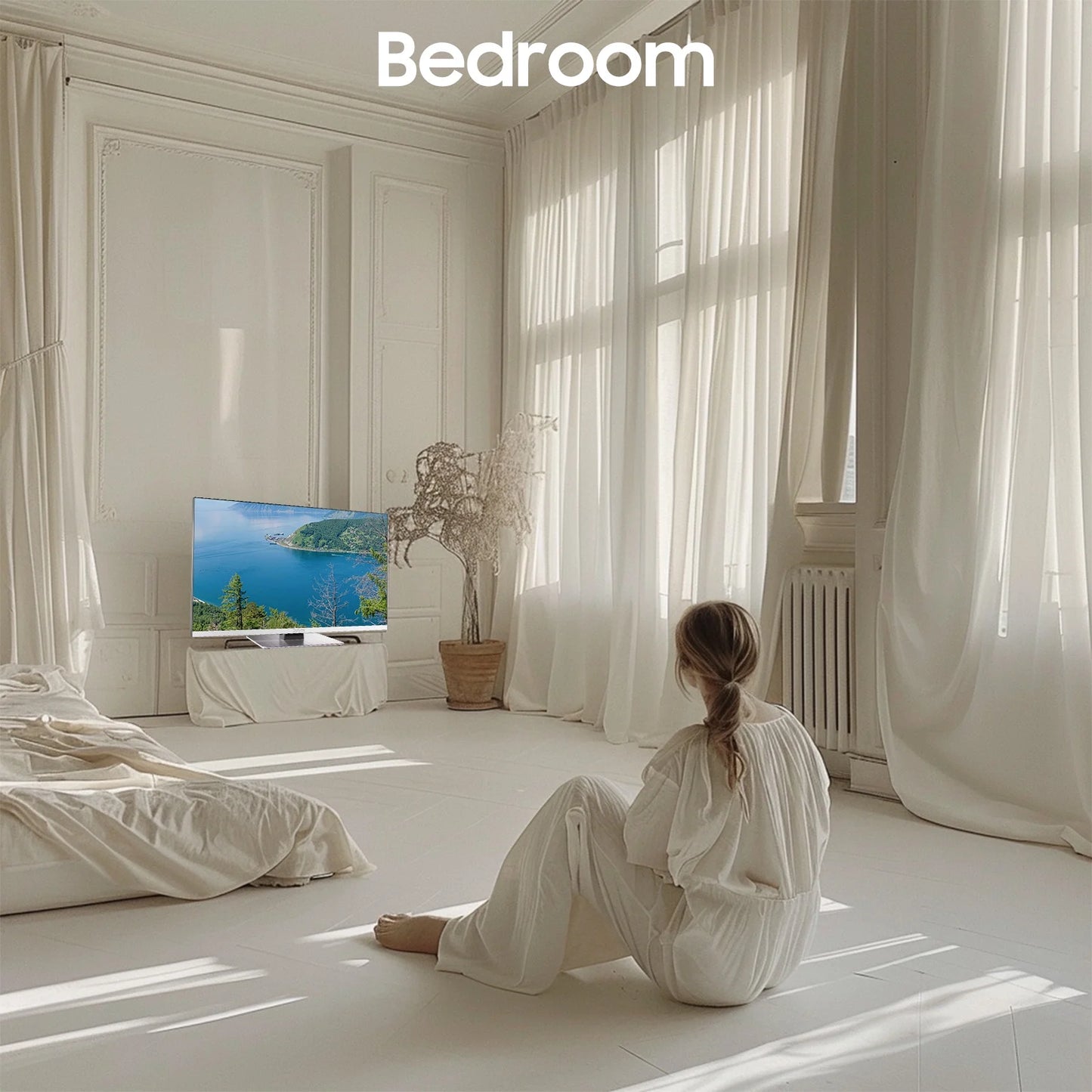 Smart RV TV, 24 Inch Android TV with Built-In DVD Player, 12 Volt TV for RV Camper, 1080P FHD, APP Store, Wifi Bluetooth, 2 HDMI & 2 USB, AC/DC Powered (Limo Series)