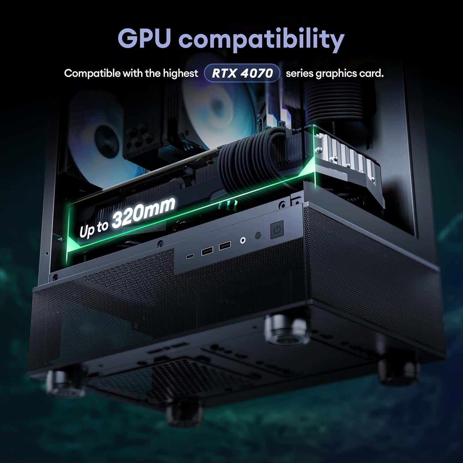 Aqua 3, Micro ATX Case, MATX PC Case with 3 X 120Mm 3-Pin ARGB Fan Pre-Installed