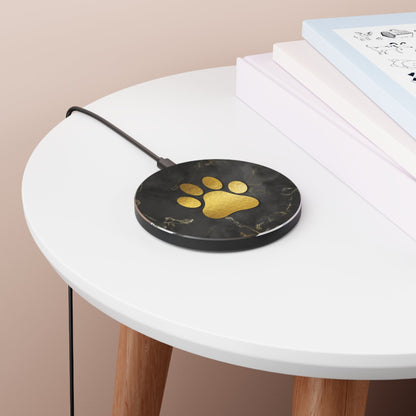 Cargador inalámbrico Gold Paw: almohadilla de energía portátil de carga rápida