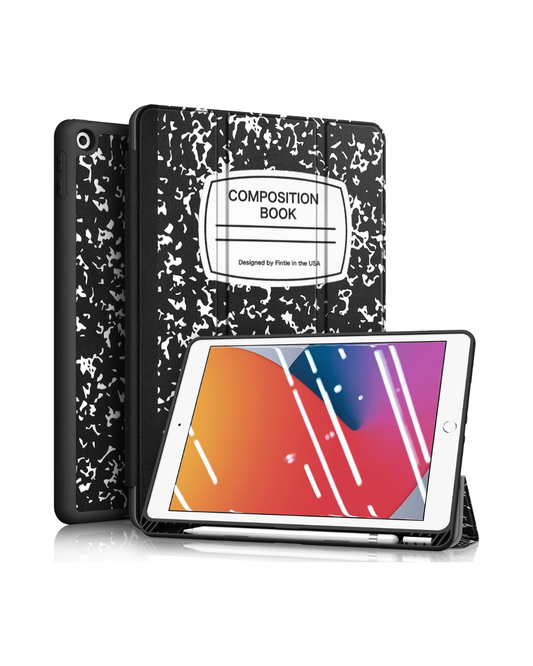 iPad 10.2" Case for 9th/8th/7th Gen – Slim TPU Back, Auto Sleep/Wake, Pencil Holder, Stand Cover (2021/2020/2019)