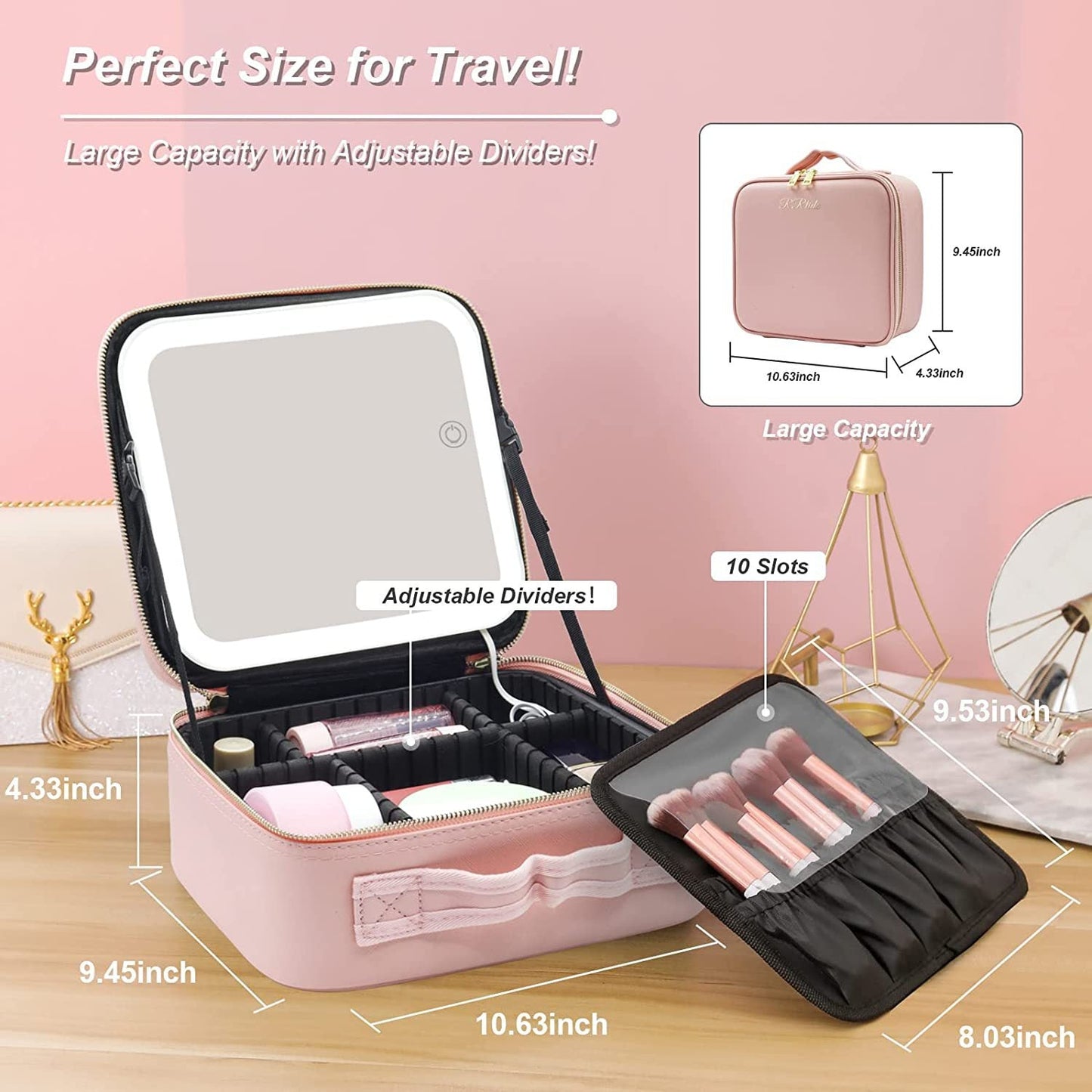 PU Leather Makeup Bag – Water-Resistant Storage for Daily Use