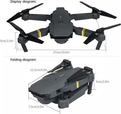 4K HD Dual Camera Drone - RC FPV WiFi, Wide Angle, Foldable Quadcopter