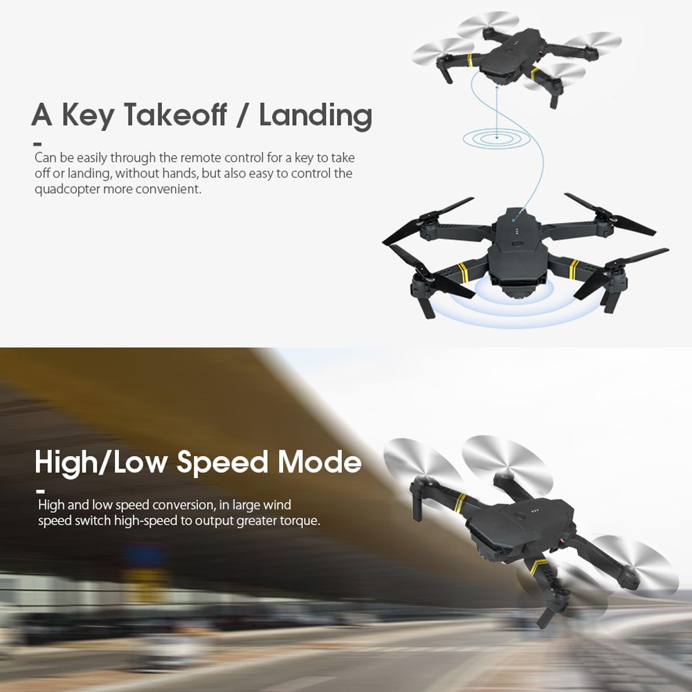 4K HD Dual Camera Drone - RC FPV WiFi, Wide Angle, Foldable Quadcopter