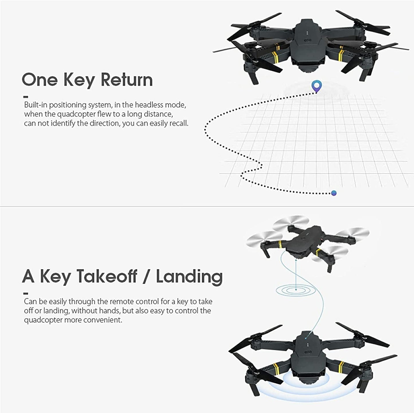 4K HD Dual Camera Drone - RC FPV WiFi, Wide Angle, Foldable Quadcopter