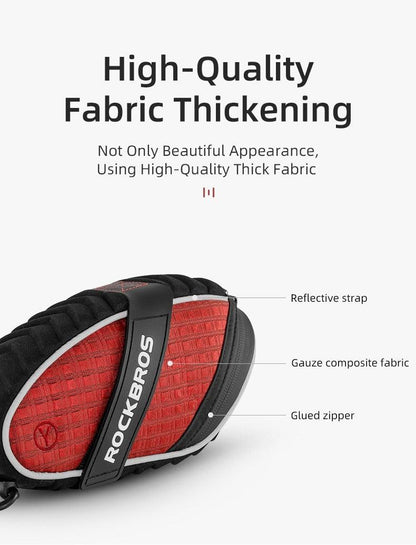 Waterproof Bike Seat Bag – 3D Shell Saddle Pack, Reflective Strap, Taillight Hook, Large Capacity, Easy Install for Mountain & Road Bikes