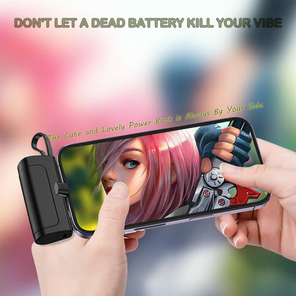 4800mAh Portable Power Bank - USB-C Compact Charger for Devices