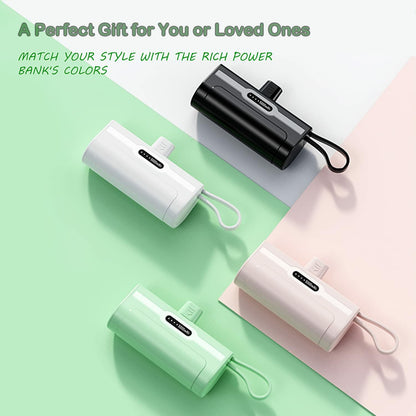 4800mAh Portable Power Bank - USB-C Compact Charger for Devices