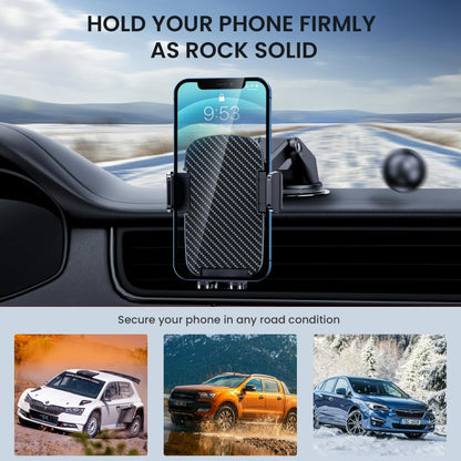 CINDRO Military-Grade Universal Car Phone Holder Mount - Suction Design