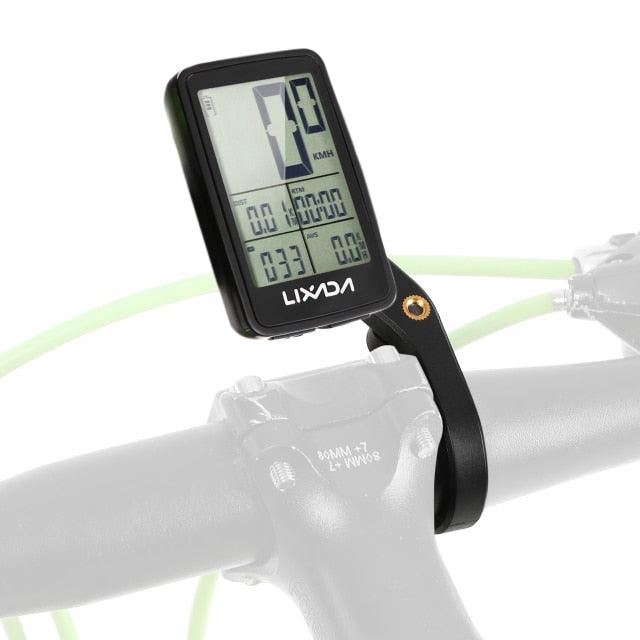 Wireless Bike Speedometer with LCD Backlight – 11 Functions, Waterproof Cycling Computer, Auto Motion Sensor, Speed/Distance/Cadence/Temperature, Rechargeable Battery