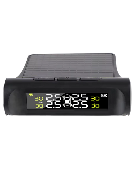 Solar TPMS Tire Pressure Monitoring System - Wireless Sensors with Temperature Warning