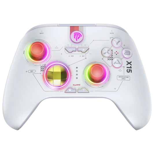 Wireless Bluetooth Gaming Controller - Compatible with PC/Steam/Switch/Android/iOS with Hall Effect Joysticks & RGB Lighting