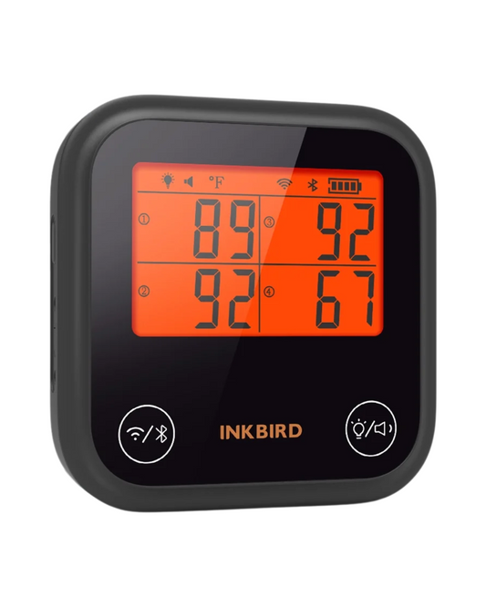 WiFi & Bluetooth Meat Thermometer - 4 Wireless Probes with App Control & Notifications
