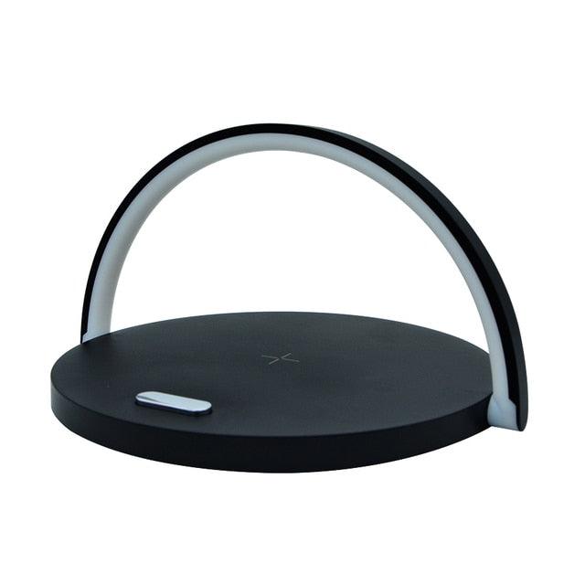 Wireless Charger LED Desk Lamp – 10W Fast Charging, 3-Level Touch Dimming, 180° Phone Holder, Type-C Cable Included