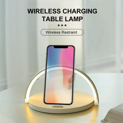 Wireless Charger LED Desk Lamp – 10W Fast Charging, 3-Level Touch Dimming, 180° Phone Holder, Type-C Cable Included