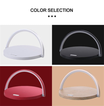 Wireless Charger LED Desk Lamp – 10W Fast Charging, 3-Level Touch Dimming, 180° Phone Holder, Type-C Cable Included