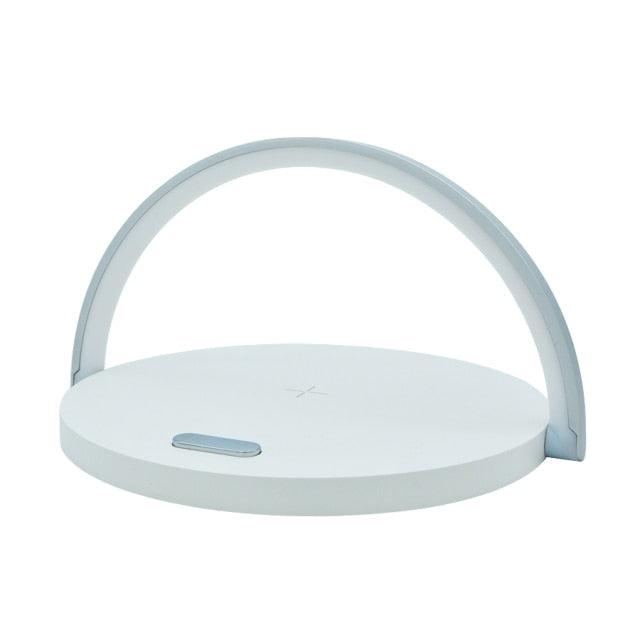 Wireless Charger LED Desk Lamp – 10W Fast Charging, 3-Level Touch Dimming, 180° Phone Holder, Type-C Cable Included