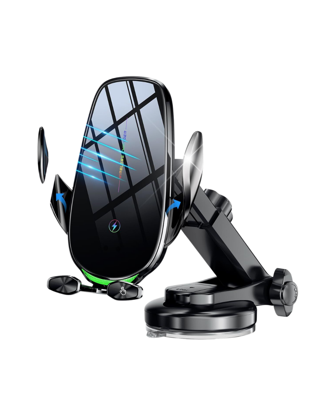 15W Wireless Car Charger - Auto-Clamping Mount for Smartphone